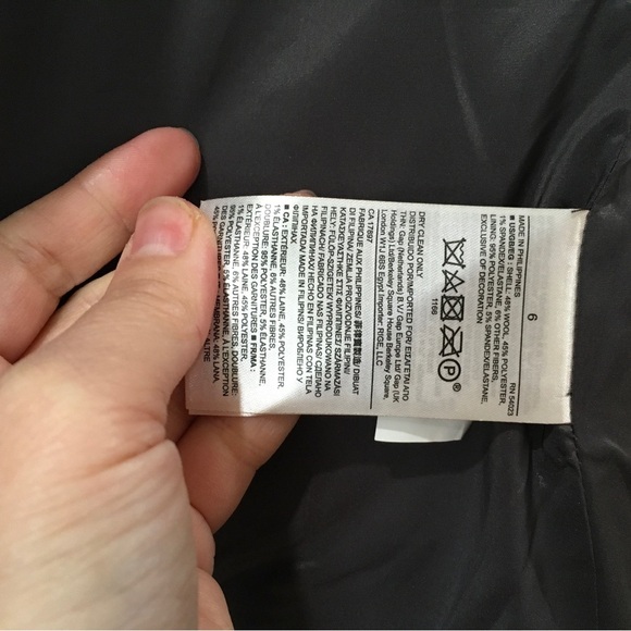 BANANA REPUBLIC Women’s 6 Tailored Blazer Jacket Grey Preppy Academia - Picture 9 of 11